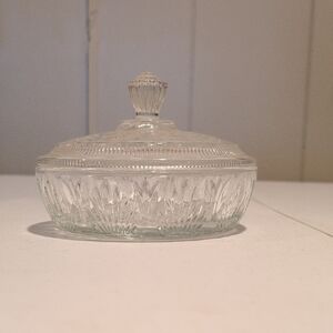 Elegant Clear Glass Lidded Dish